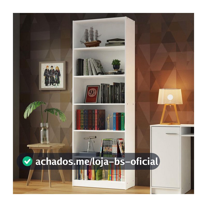 Estante Livreiro Madesa 6908 com 6 Nichos - Branco