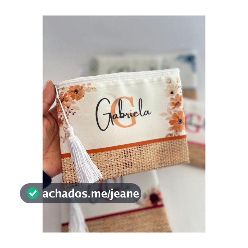 KIT 3 Necessaire Personalizada Com Nome Para Casamento madrinhas logomarca formatura
