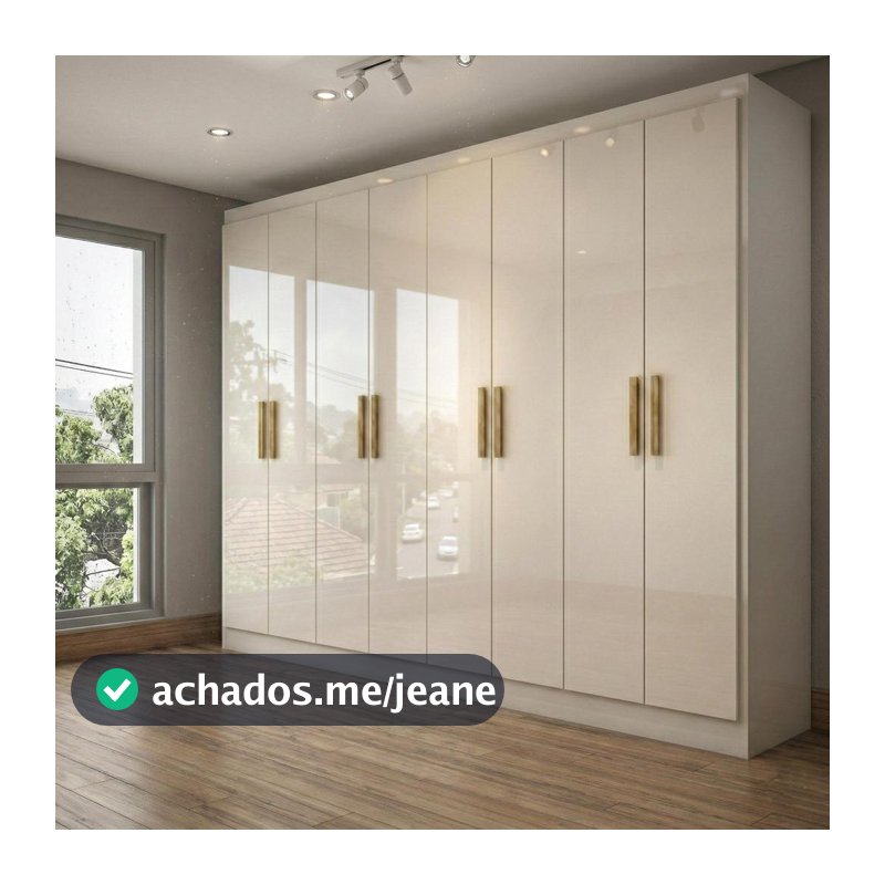 Guarda-Roupa Casal Paris 8 Portas Branco
