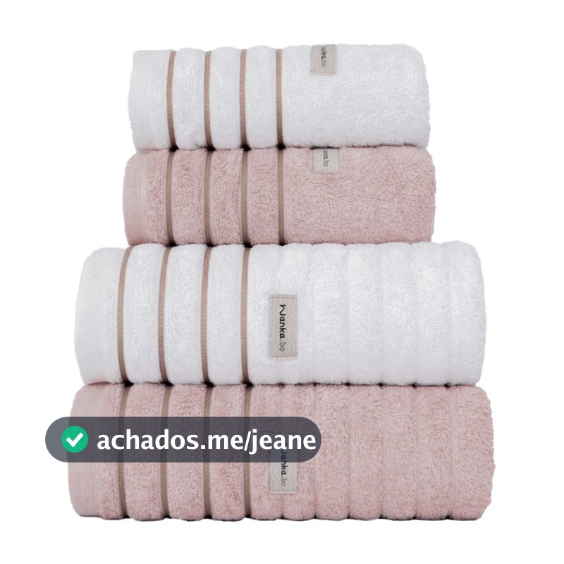 Kit 4 Peças Toalhas Banho Gigante e Rosto | Banhão Turim | Grossa Macia 600g