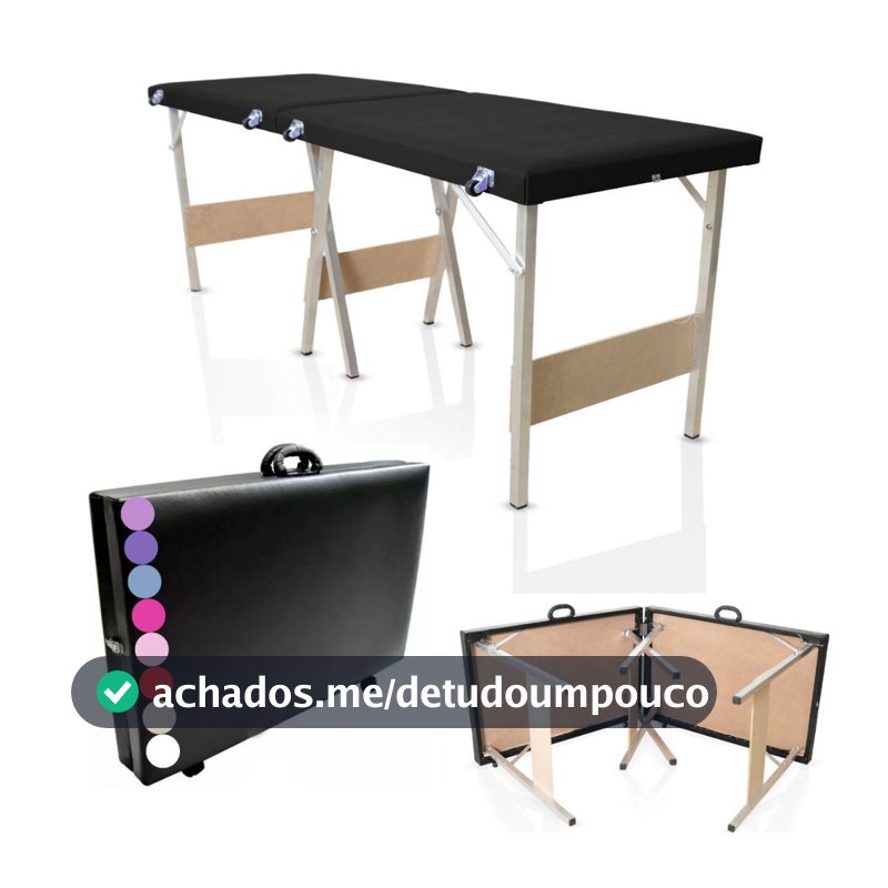 Maca Portatil Dobravel Maleta Massagem Estetica Depilação