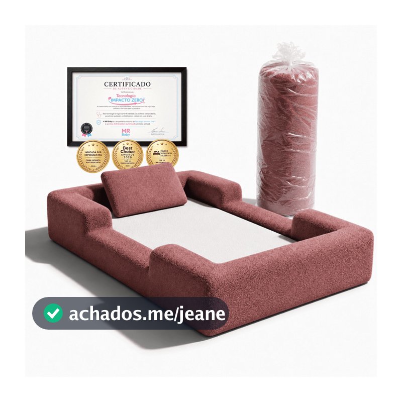 Cama Montessoriana Berço Infantil Solteiro 100% Espuma  - Caminha Kids Sem Quinas Mr Baby