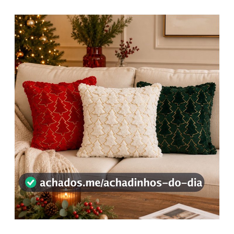 Capa Para Almofada De Natal Luxo Decoração Natalina