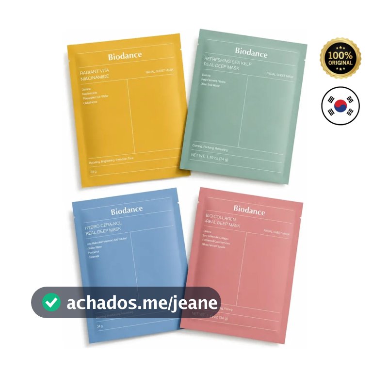 Biodance Real Deep Mask Máscara Facial Skincare Coreana Hidratante 34g K-Beauty Original