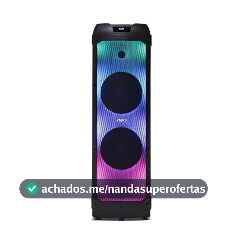 Caixa de Som Philco Extreme 2400W 2x Woofer PCX22000 - Bivolt