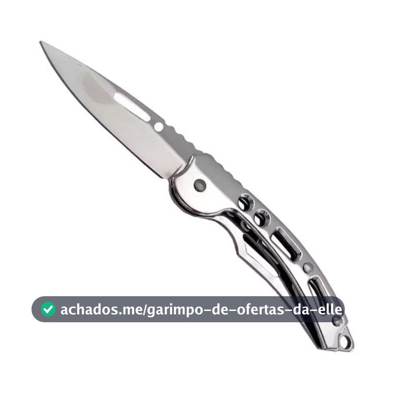 Canivete dobrável de aço inoxidável para chaveiro Caça Pesca  promoção Resiste