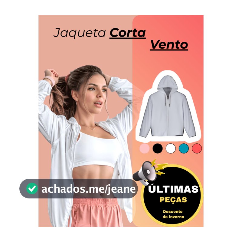 Jaqueta Corta Vento Feminino Repelente a Agua Super Leve Facil de Guardar Não Amassa e Capuz Forrado