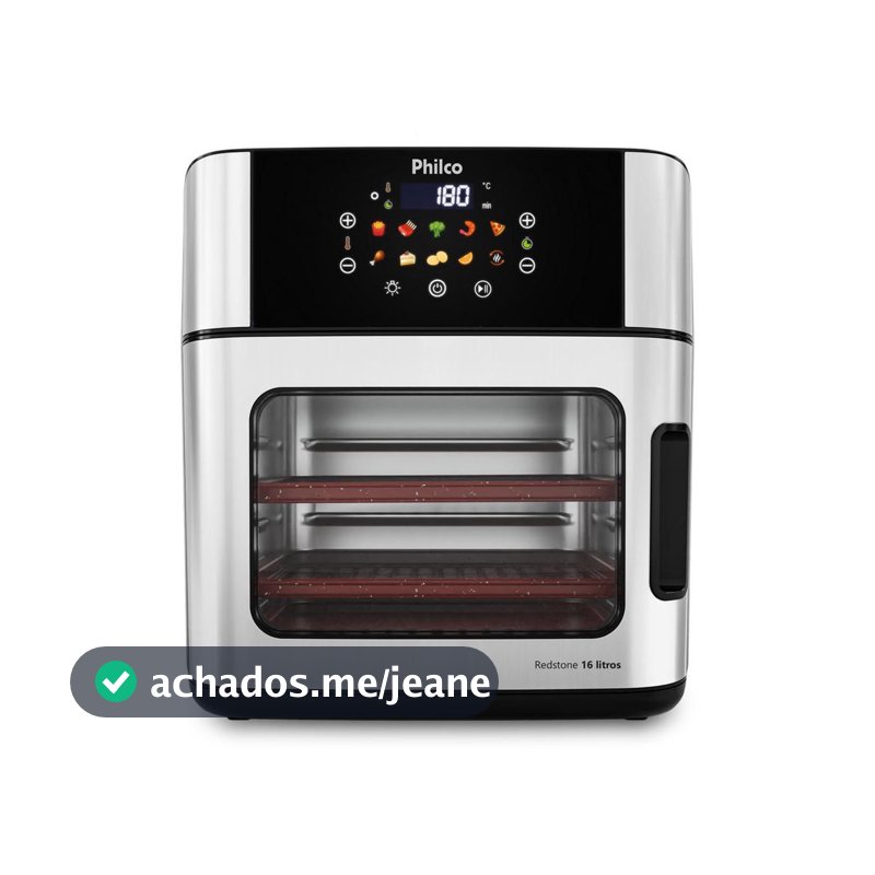 Air Fryer Oven Philco 16L 4 em 1 Painel Digital PAF16A