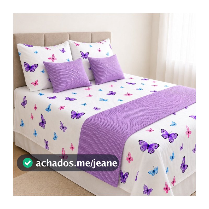 Kit 6 Peças Jogo De Cama Solteiro Casal Queen King Decoração Sofisticada Pousada Hotel