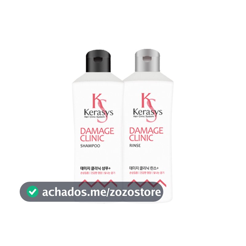 kerasys extra damage care shampoo, rinse 180ml