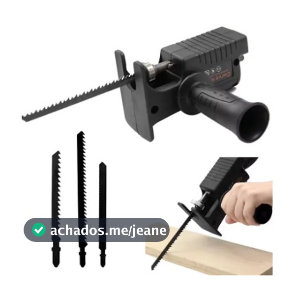 Kit Serra Adaptador de Serra Tico-Tico Elétrica para Furadeira e Parafusadeira, Ferramenta de Corte p/ Madeira