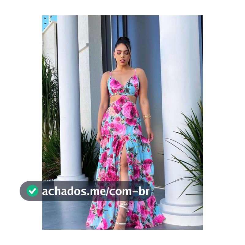 Vestido Longo Floral Feminino Alça Fina Estampado Verão Praia Casual Elegante Roupa Feminina Tamanho P M G GG