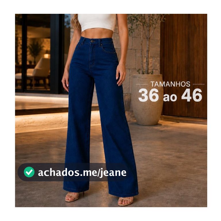 CALÇA WIDE LEGG AZUL ESCURO