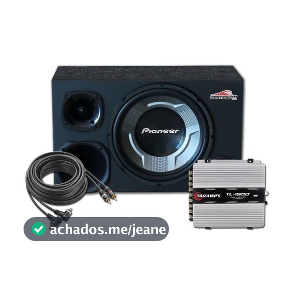 Kit Som Automotivo Caixa Trio Pioneer Fox Subwoofer 12