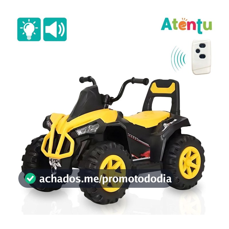 Carro Elétrico Infantil Controle Remoto Quadriciclo Carrinho Passeio Bateria 6v Recarregável