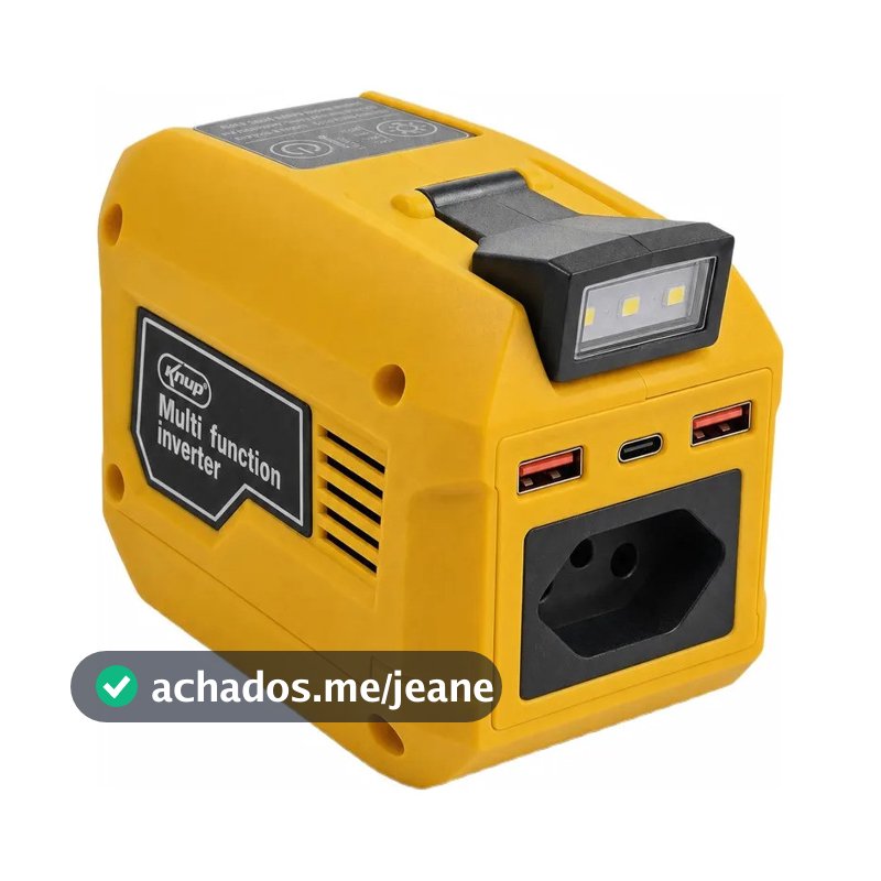 Inversor Portátil Para Bateria De Ferramenta Tomada E Usb