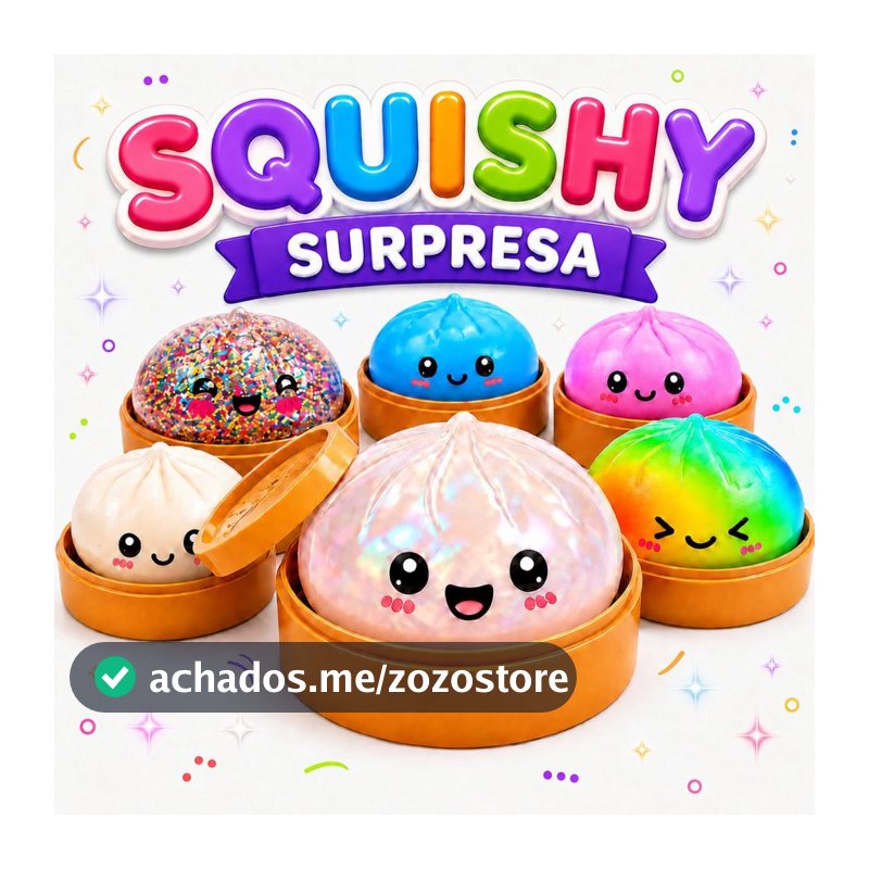 Squishy Grande 8,5 Cm Brinquedo Com Luz Squish Surpresa Antiestresse Bolinho Fofinho Macio Tamanho Grande