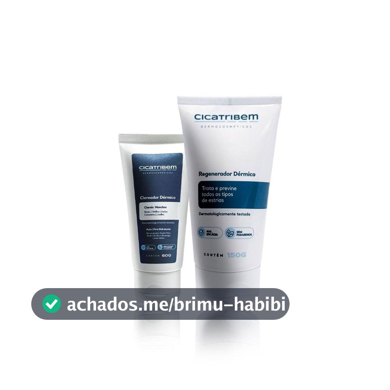 Cicatribem Kit Pele Perfeita Regenerador Dérmico 150g & Clareador Dérmico 60g para Estrias e Manchas