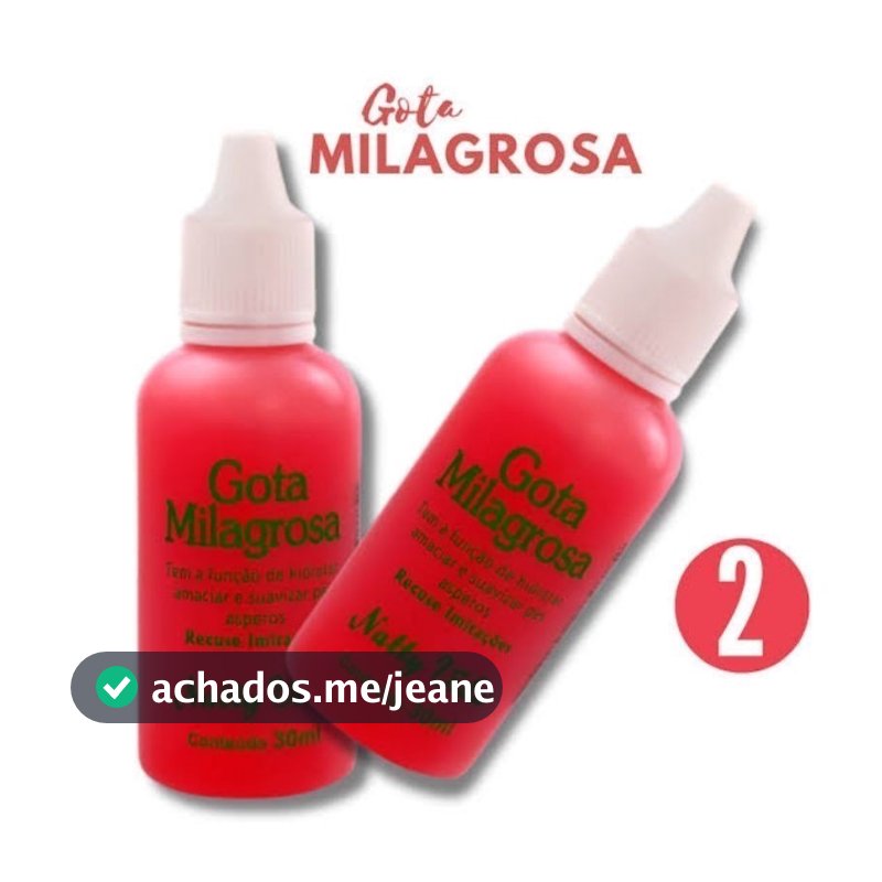 Kit com 2 unidades Gota milagrosa Natty Vida ORIGINAL