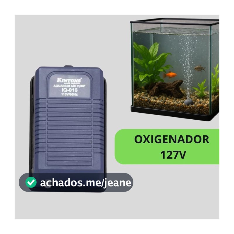Compressor de Aquário Bomba Aquario 110v Oxigenador de Ar Peixes