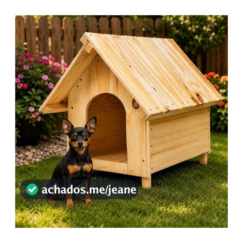 Casa Casinha De Cachorro Pet Madeira Pinus N°01 Porte Pequeno
