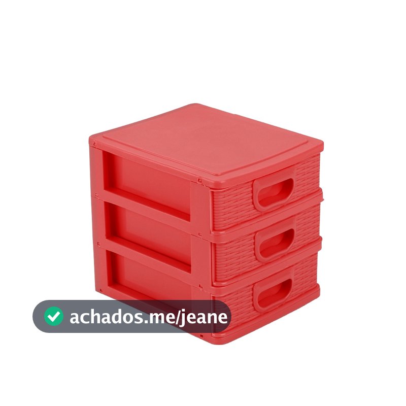 Micro Porta Textuarizado Com 3 Gavetas - Monte Libano