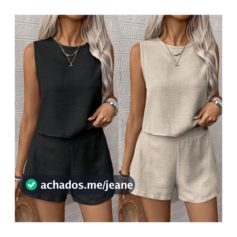 Conjunto Feminino Varias Cores Lançamento Verão Short e Blusa