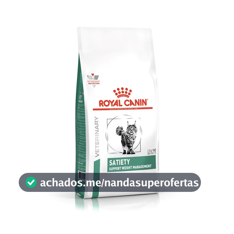 Ração Seca Veterinary Diet Satiety para Gatos com Excesso de Peso 1,5Kg Royal Canin