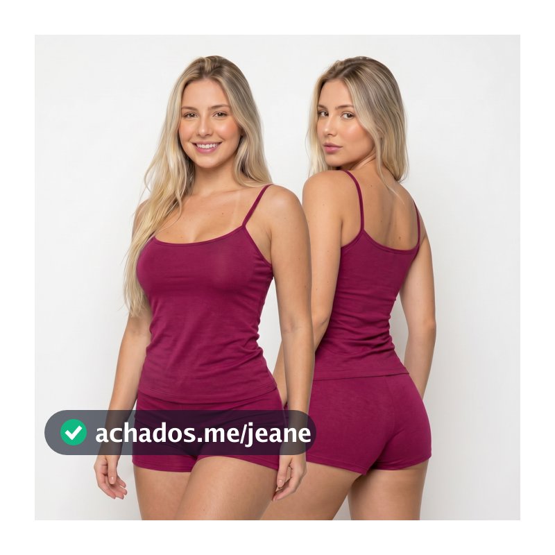 shortdoll – Conjunto Pijama Feminino Liso e Super Fresquinho. Cores diversas