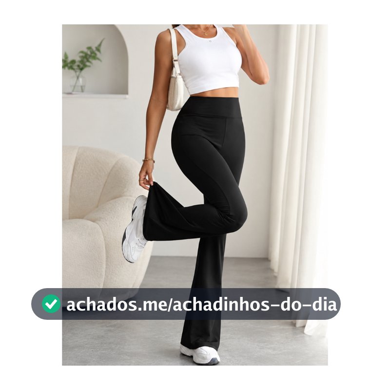 Calça Legging Feminina Flare Suplex Bailarina LaMovie Academia Treino Yoga Tecido Premium