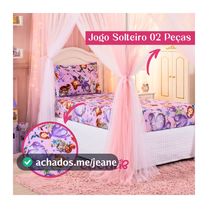 Jogo de Cama Solteiro 02 Peças Infantil Juvenil Estampado