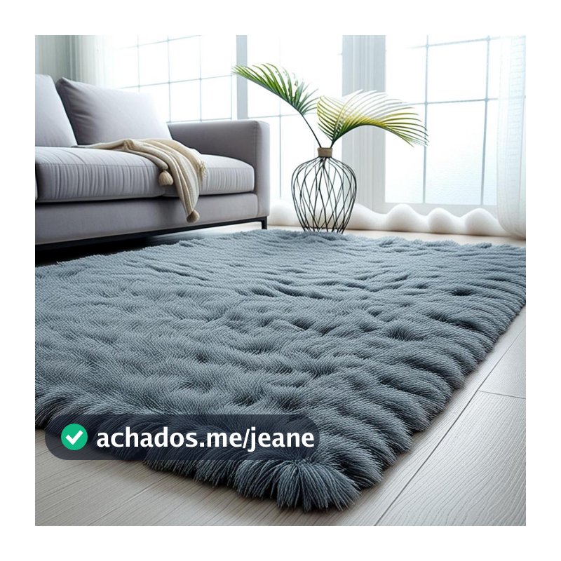 Tapete Peludo Felpudo 2,00m x 1,40m  Sala Quarto Luxuoso