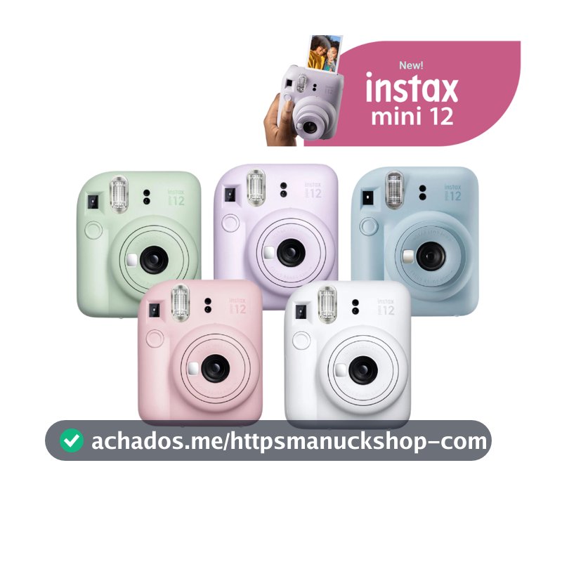 Câmera Instantânea Fujifilm Instax Mini 12 - Original - Máquina Fotográfica Instantânea + NF