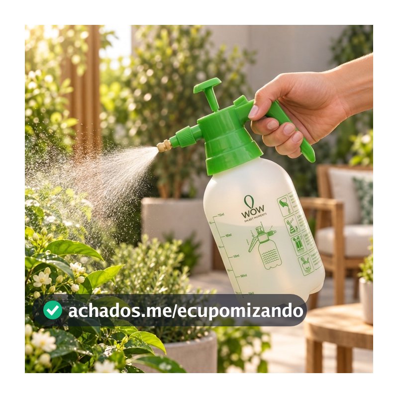 Pulverizador Portátil Borrifador Manual Alta Pressão 2 Litros