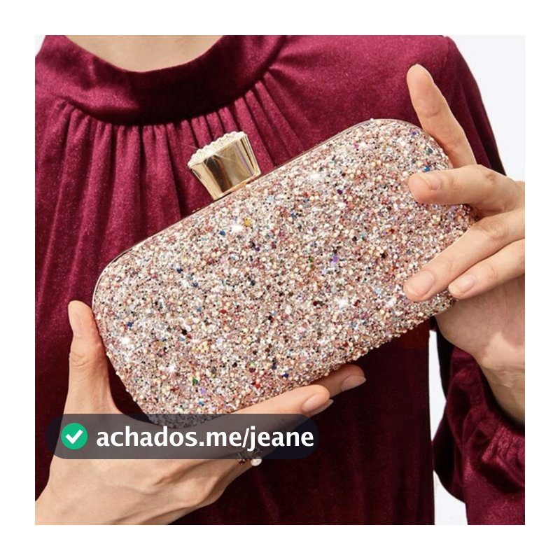 Bolsa Clutch Festa Texturizada com Brilho e Alça Transversal para Casamento e Jantar Y1090