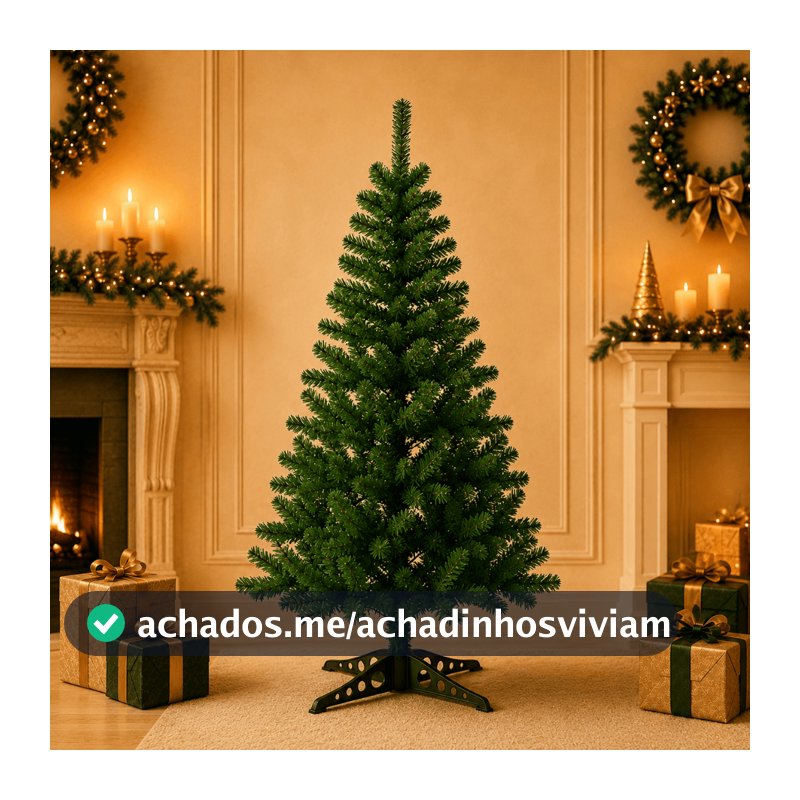 Árvore Pinheiro Canadense de Natal Tradicional 1,20m 120 Galhos Artificial