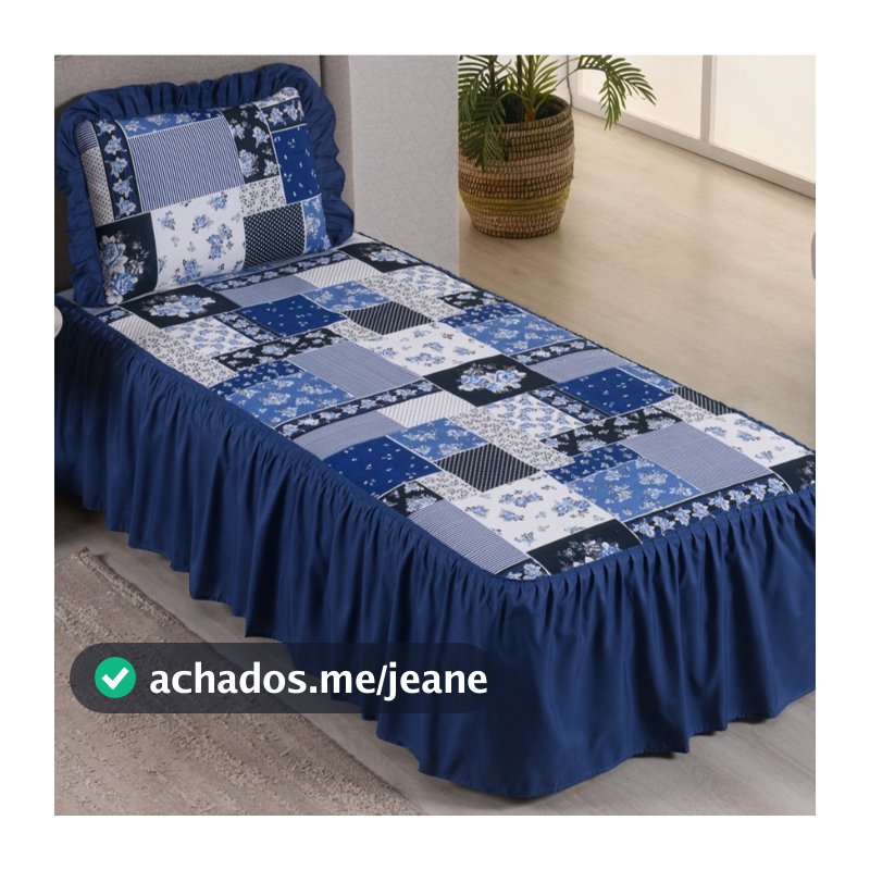 Kit Cobre leito Solteiro Floral + 1 Porta-Travesseiro | Facil Lavagem | Facil de Colocar