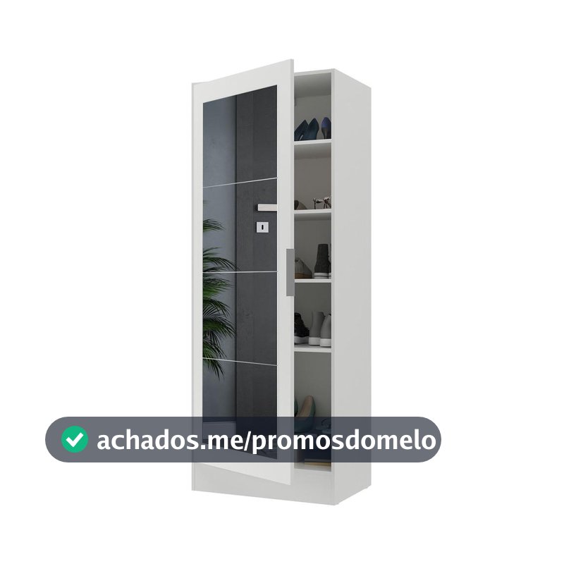 Sapateira 1 Porta com Espelho Jade Multimóveis V6006