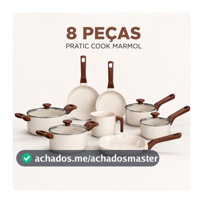 Conjunto de Panelas Antiaderente Cerâmica até 8 Peças Mimo Style