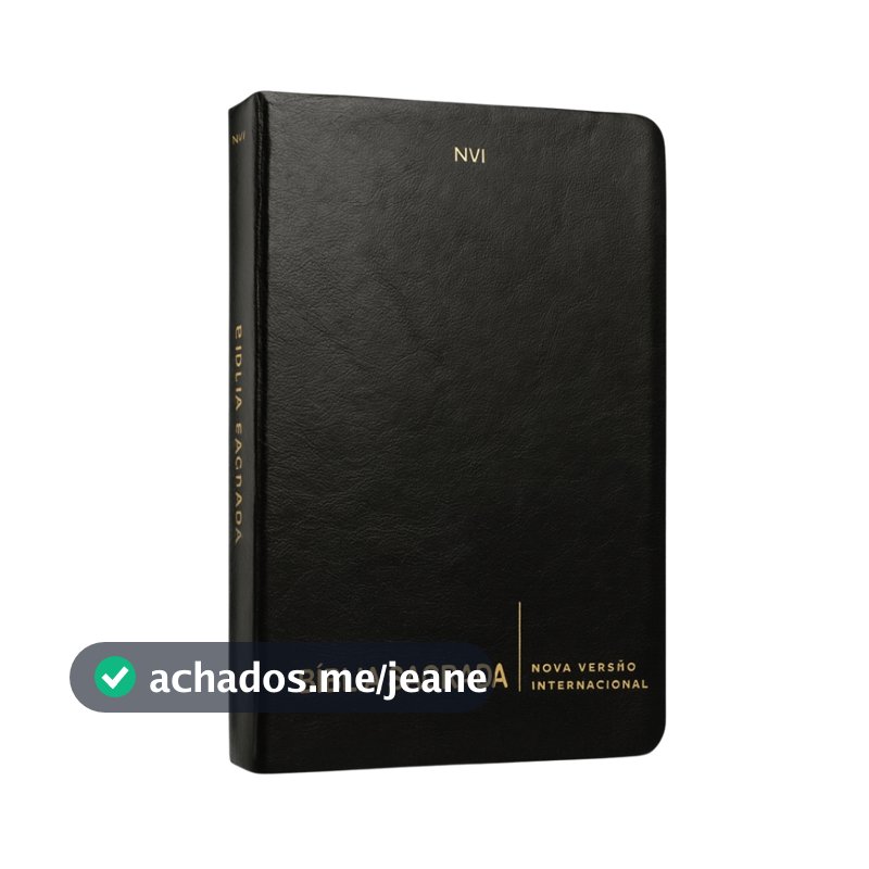 Bíblia Sagrada NVI Letra Normal Leitura Perfeita Capa Soft Preto Palavras de Jesus em Vermelho