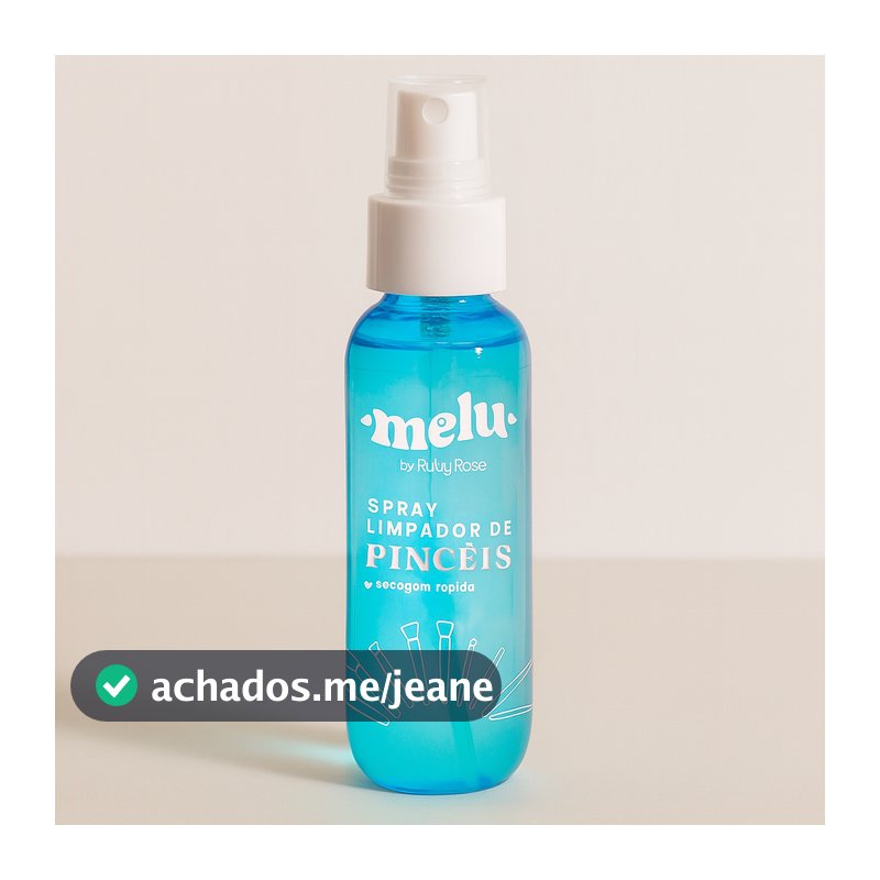 Spray Limpador de Pincel Melu By Ruby Rose 100ml Higienizador Pincéis Maquiagem