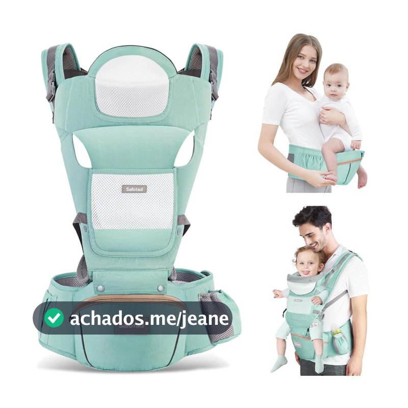 Canguru Para Bebê 0-3 Anos Ergonômico 3 Em 1 Estilo Canguru Frontal Infantil Hipseat