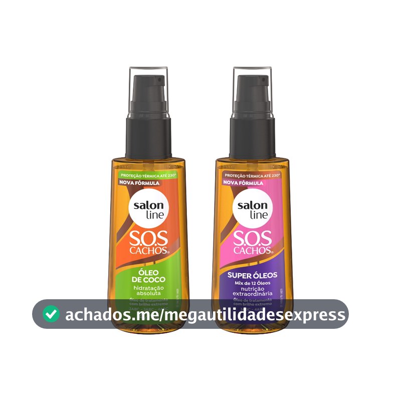 Kit SOS Cachos com Super Óleos e Óleo de Coco