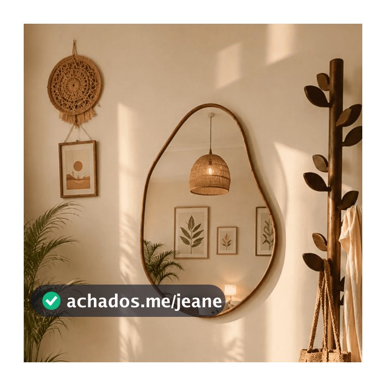 Espelho Decorativo Orgânico Parede Elegante Moderno Sofisticado Versátil Anatômico Quarto Sala Hall