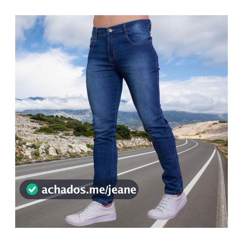 Calça Jeans Masculina Slim Original Elastano Roupas Masculina Envio Imediato