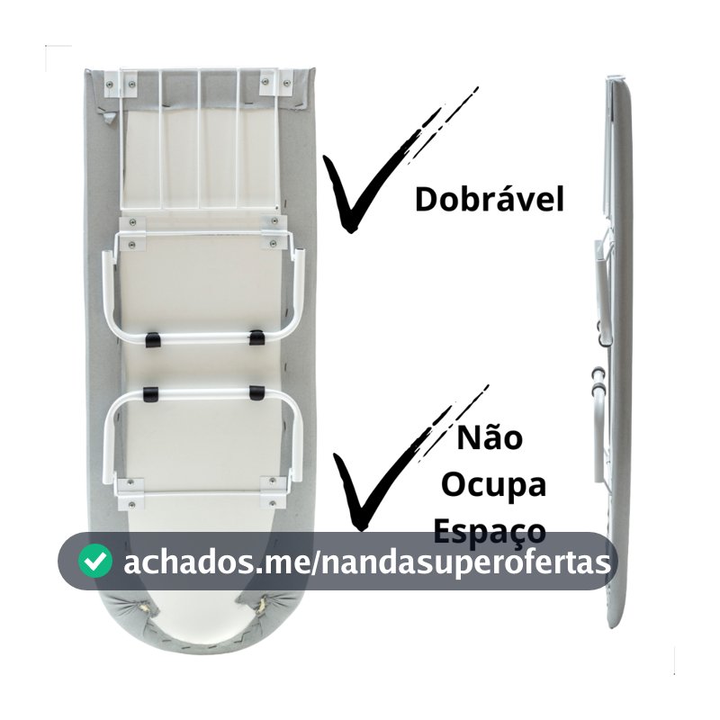 Mesa de Passar Roupa Portátil Compacta com Suporte Ideal para Viagens e Lavanderia Aço Reforçada Envio Imediato