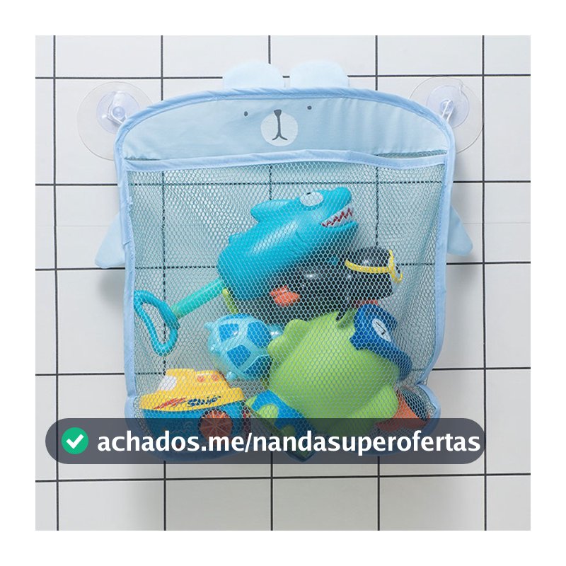 Organizador de brinquedos saco organizador de banho para escorrer água de brinquedos de tecido