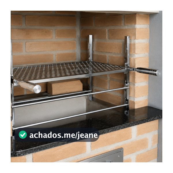 Grelha Moeda Inox para Churrasco em Aço Inoxidável 70, 60, 45 cm x 48 cm Profissional Churrasqueira