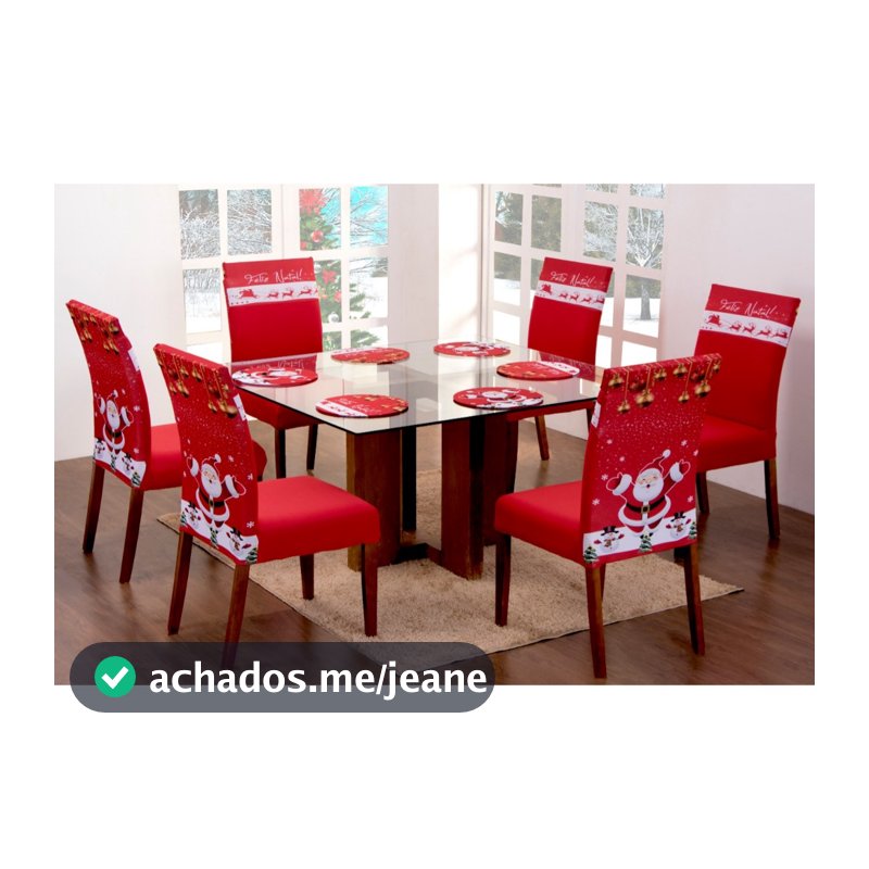 Capa de Cadeira Avulsa 1Unidade Estampas de Natal