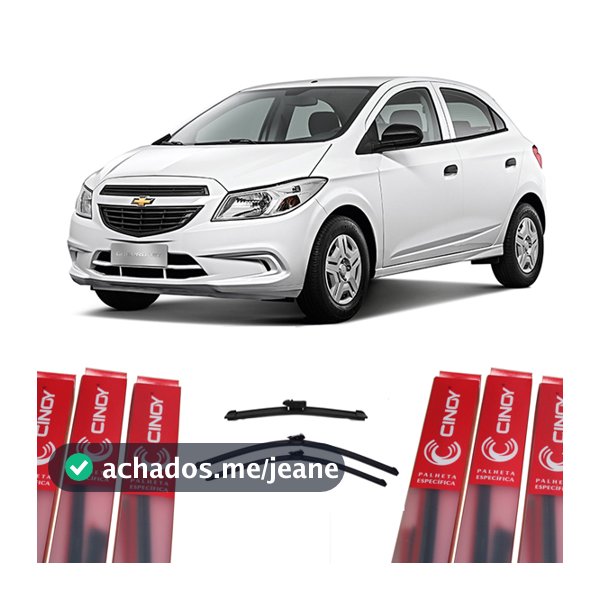 Kit 3 Palhetas Limpador De Parabrisa Dianteiro + traseiro Gm Chevrolet  Onix 2012 Até 2017
